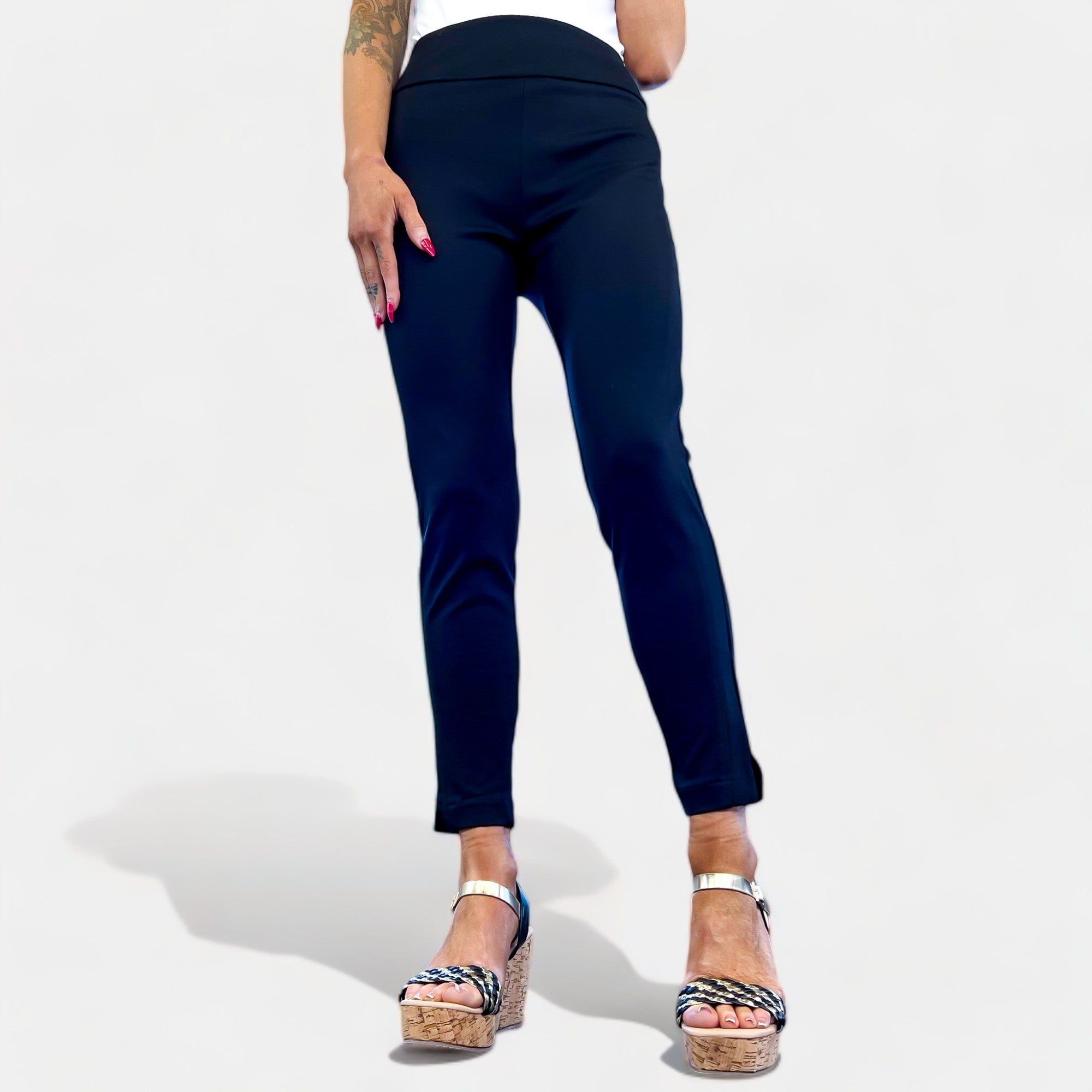 Black High Waisted Skinny Crop Pants sold by ZZs product image thumbnail 4
