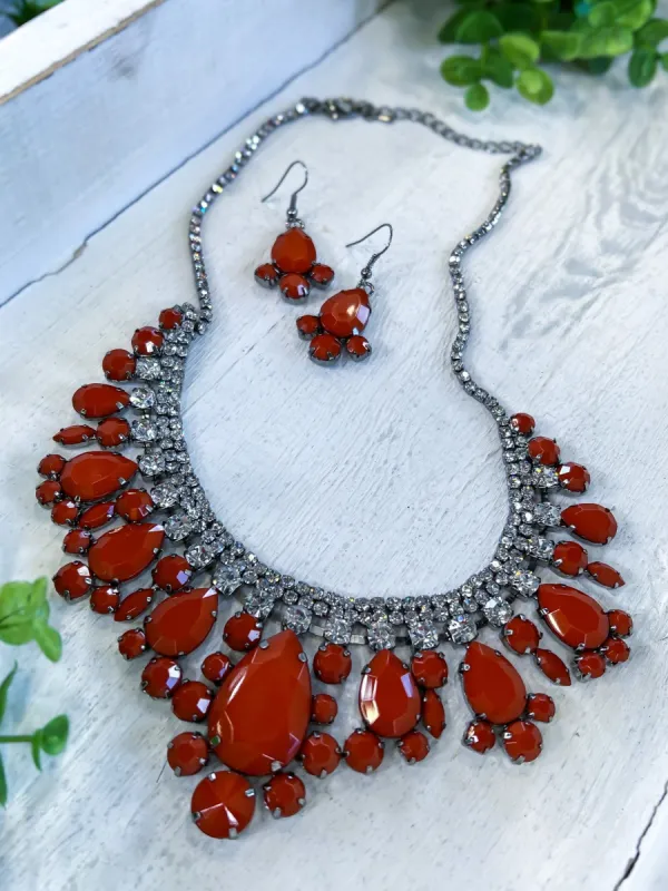 Crystal Statement Necklace Set sold by ZZs