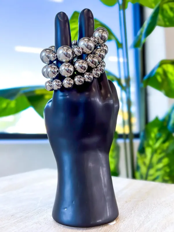 Pearl Stretch Bracelets | Silver sold by ZZs