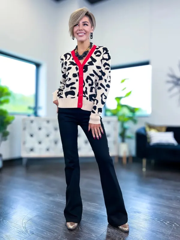 Colorblock Leopard Cardigan sold by ZZs