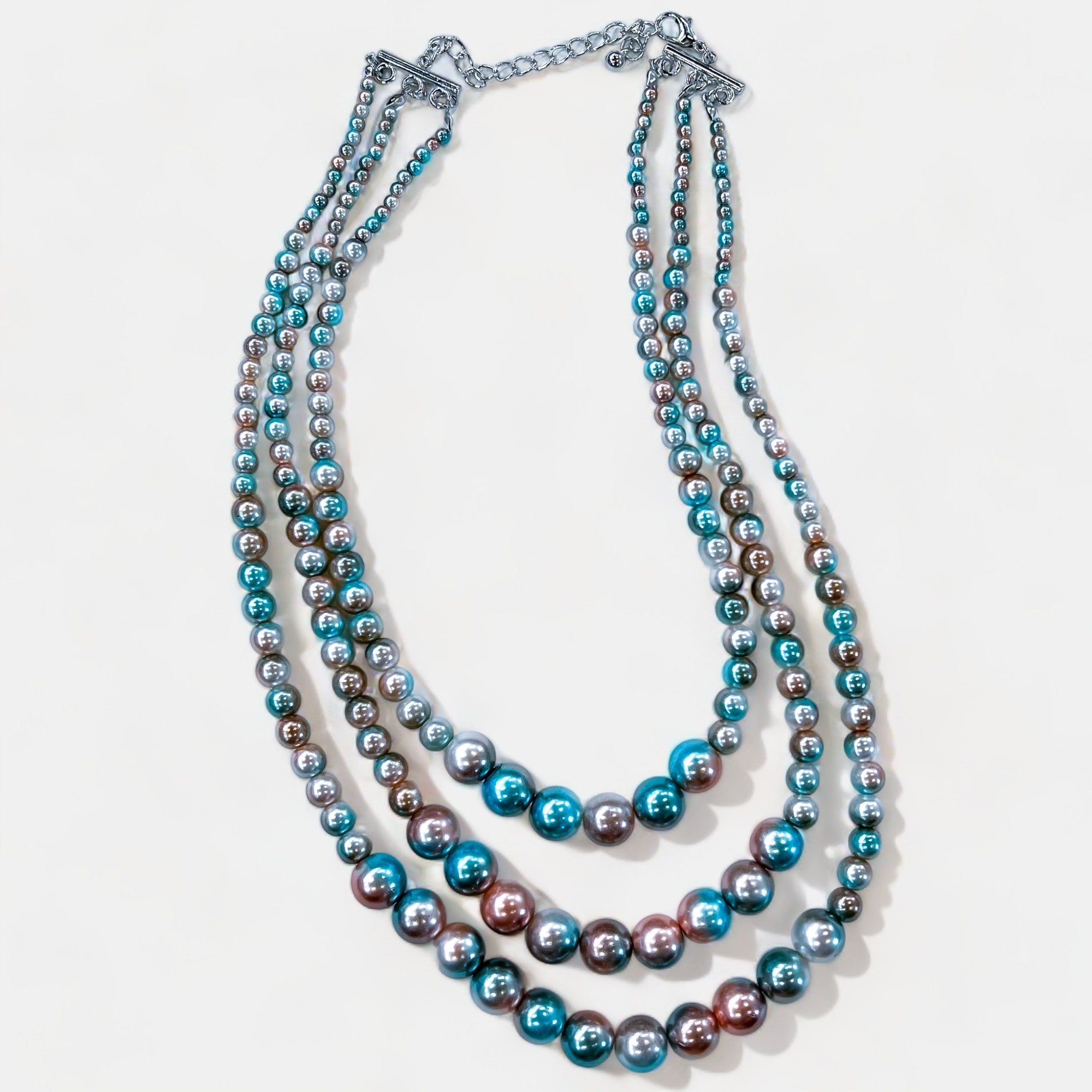 Multi Color Pearl Layered Necklace sold by ZZs