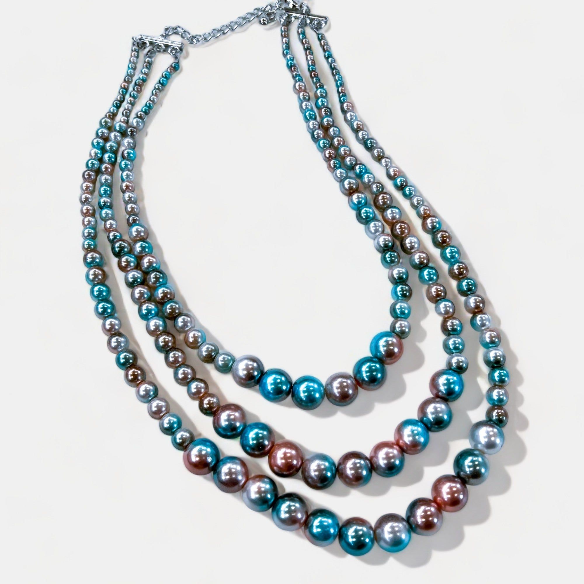 Multi Color Pearl Layered Necklace sold by ZZs product image thumbnail 4