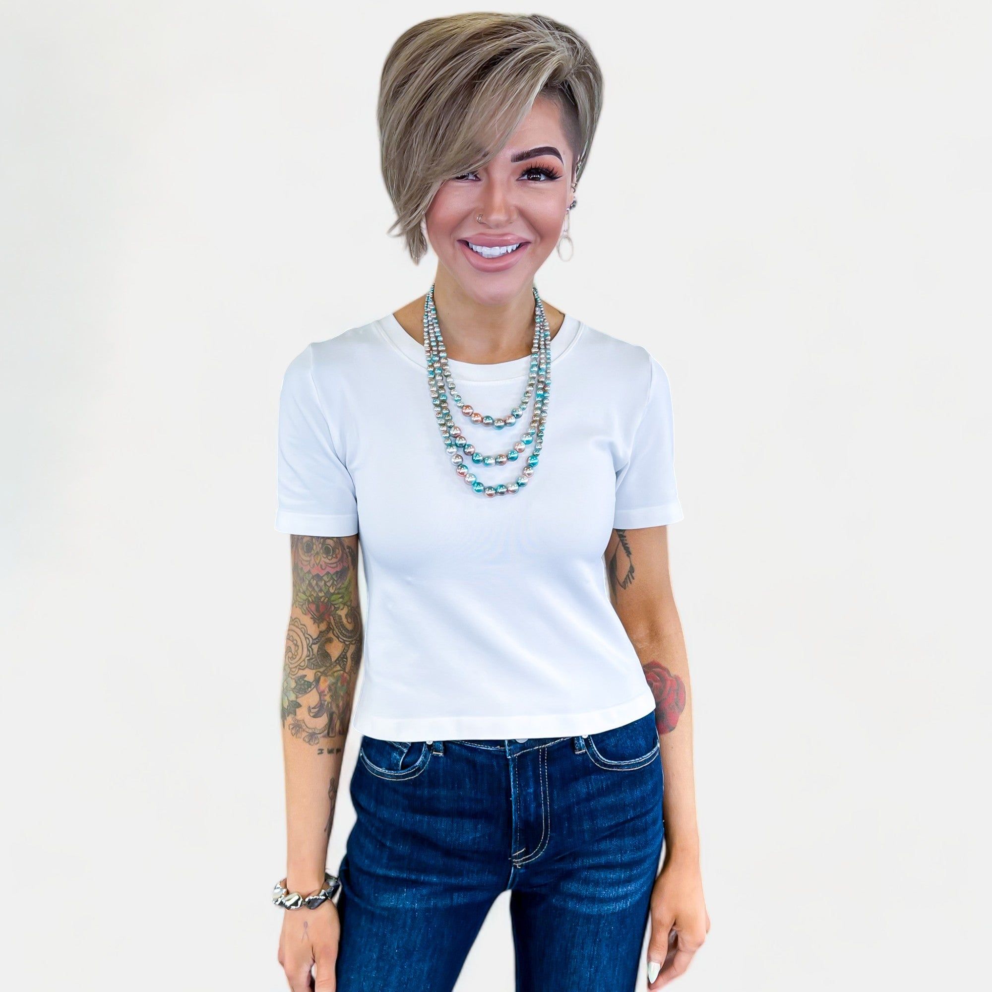 Multi Color Pearl Layered Necklace sold by ZZs product image thumbnail 3