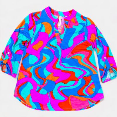 Multi Abstract Lizzy Top sold by ZZs