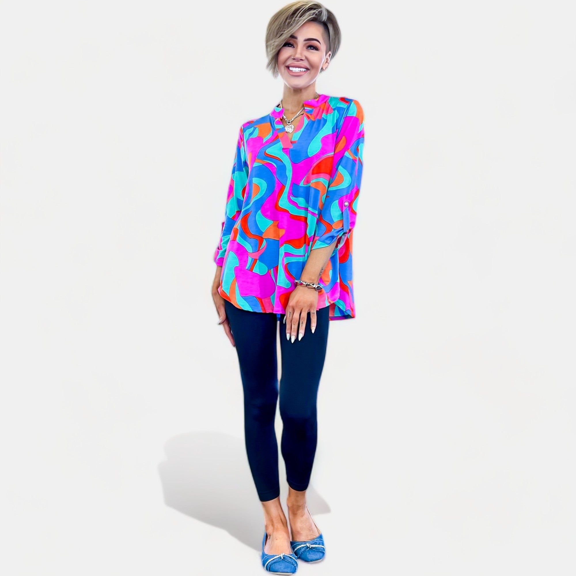 Multi Abstract Lizzy Top sold by ZZs product image thumbnail 3