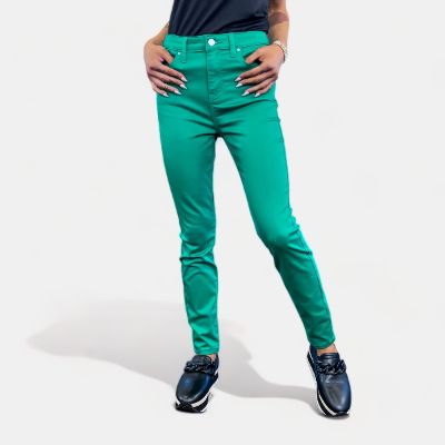 Green High Rise Skinny Pants sold by ZZs