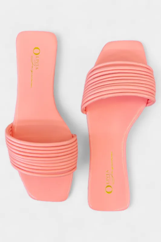 Coral Multi Strap Slip On Sandals sold by ZZs