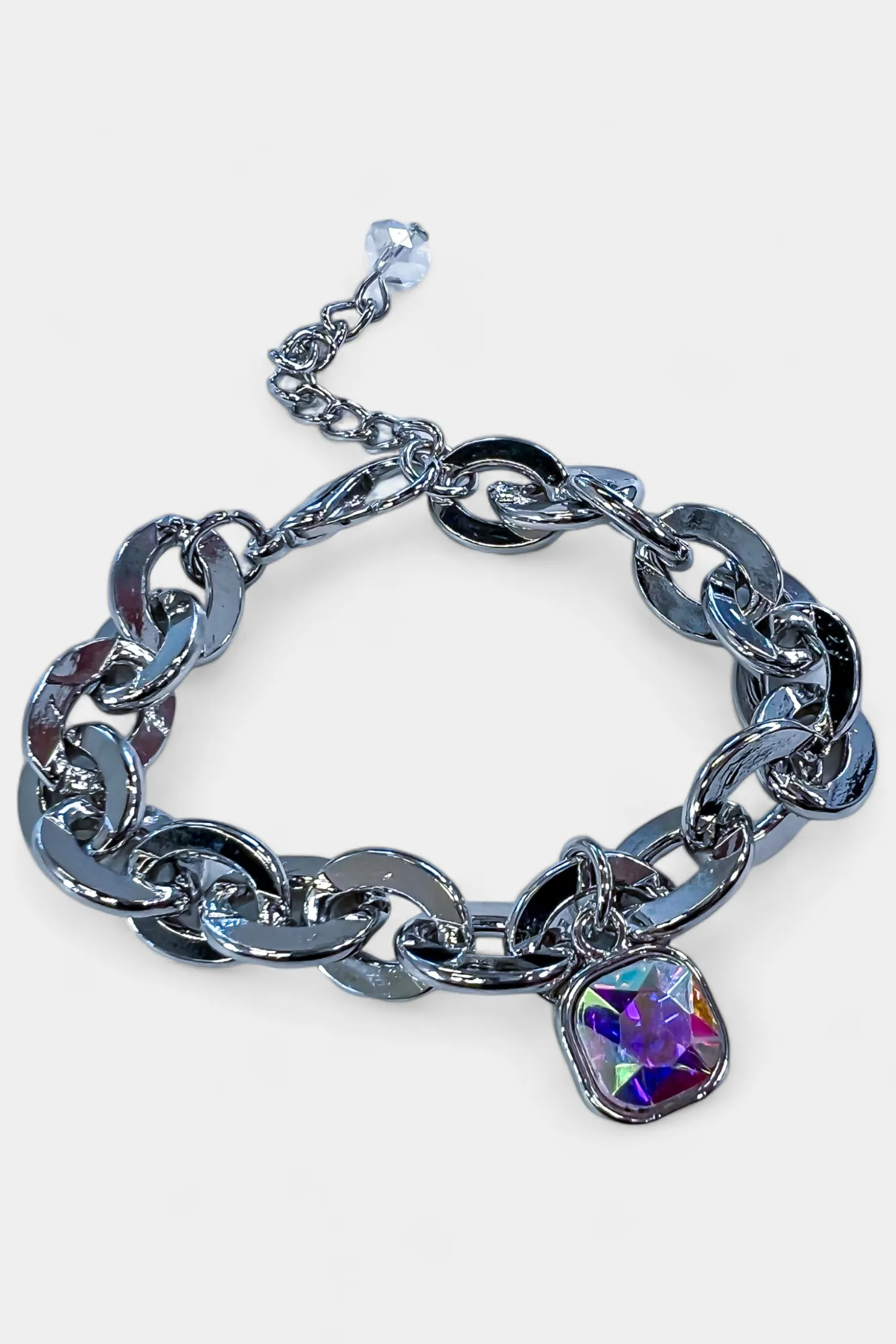 Silver AB Charm Chain Bracelet sold by ZZs product image thumbnail 2