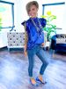 Blue Layla Metallic Top sold by ZZs