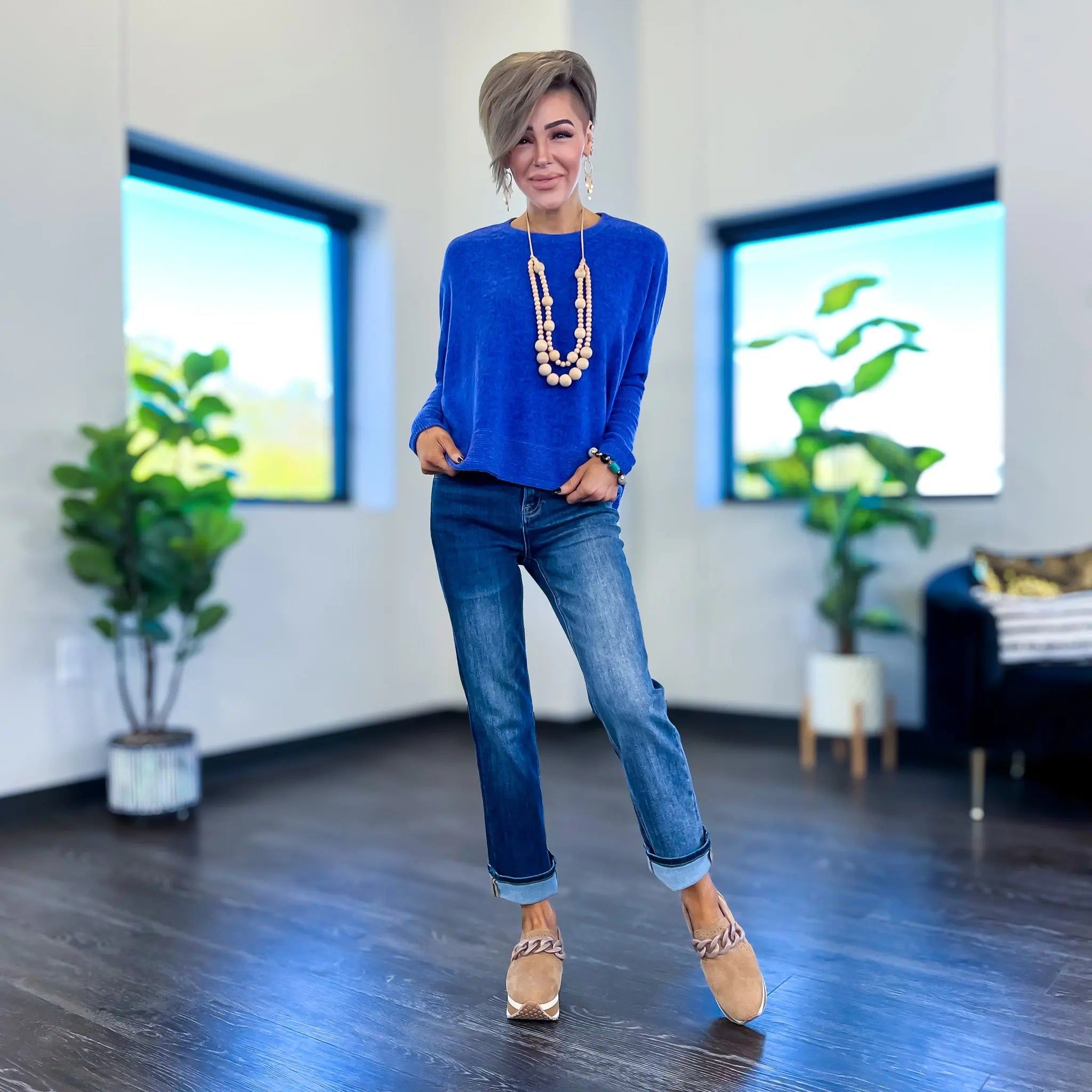 Blue Dolman Sleeve Sweater sold by ZZs product image thumbnail 2