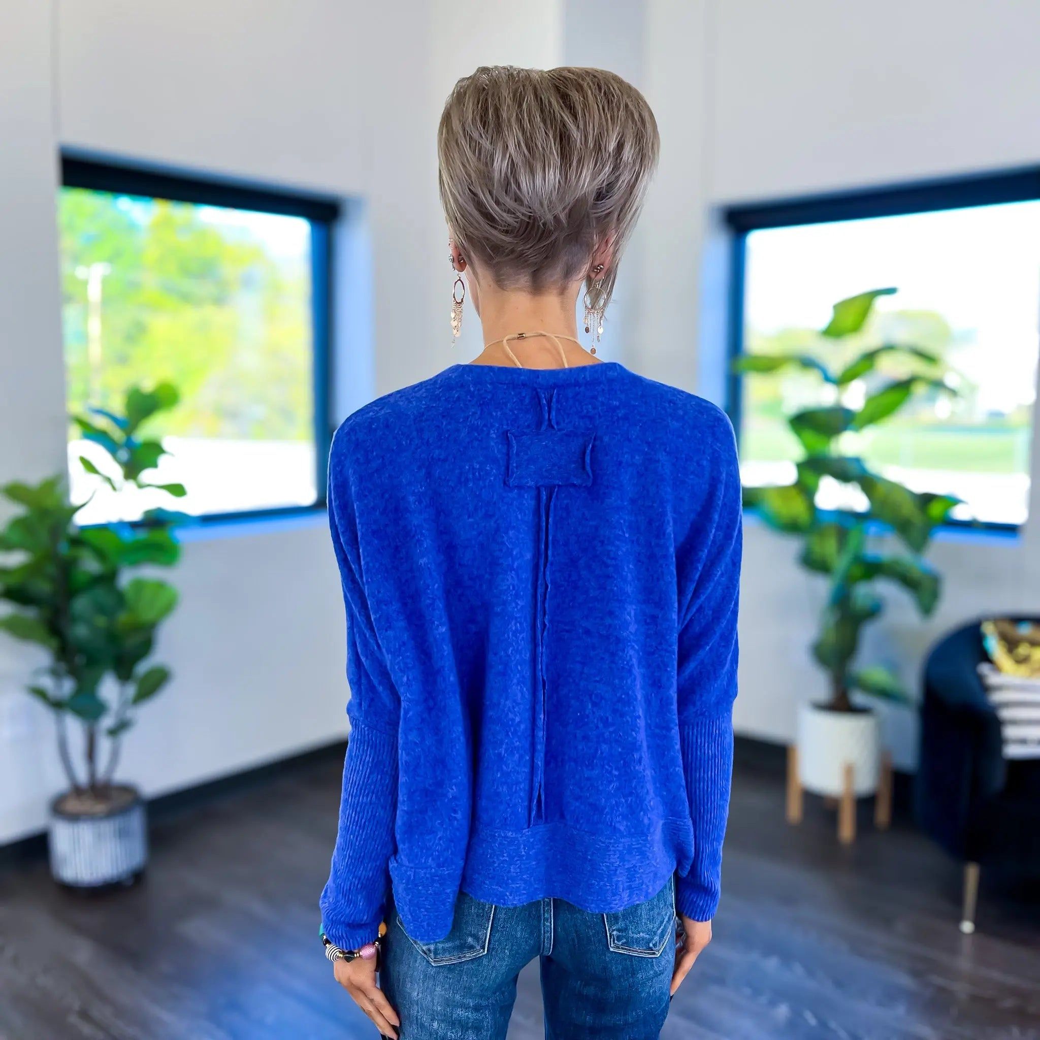 Blue Dolman Sleeve Sweater sold by ZZs product image thumbnail 5
