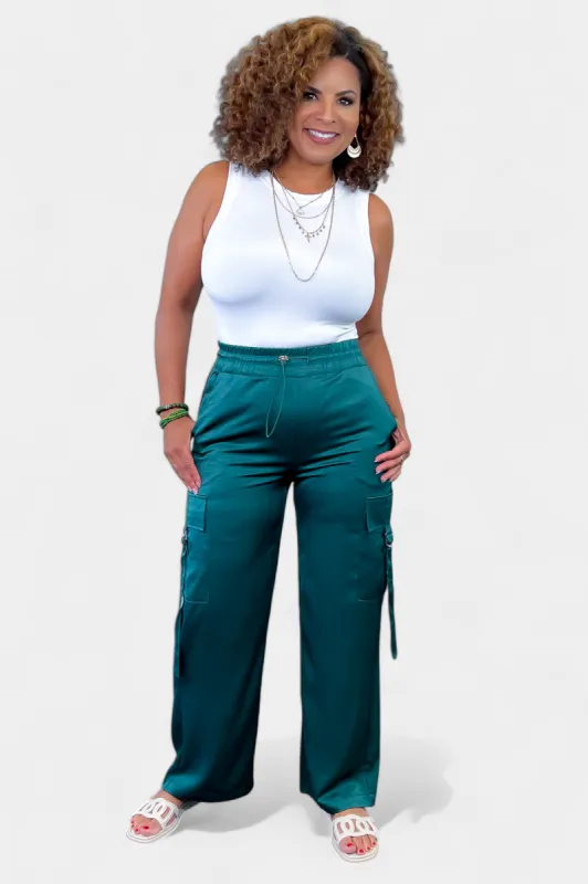 Wide Leg Cargo Pants sold by ZZs
