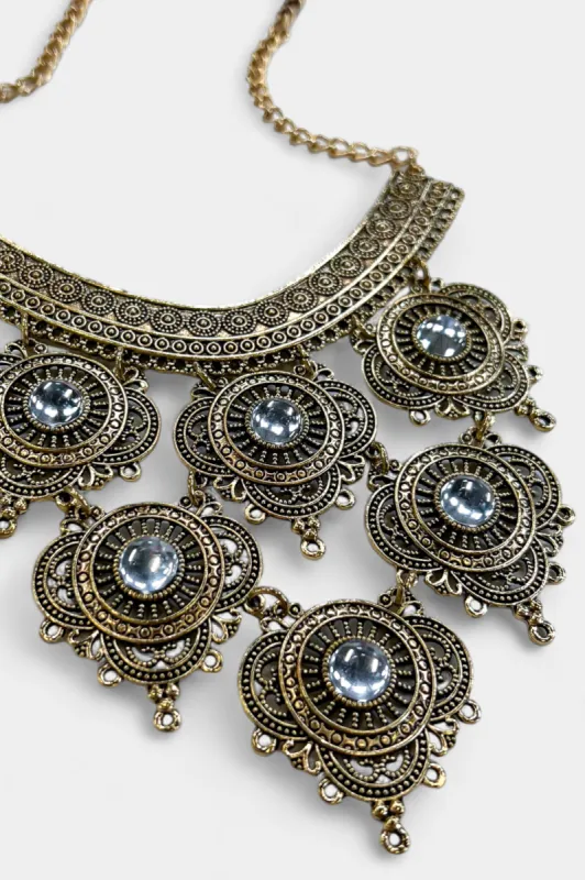 Gold Vintage Bib Necklace sold by ZZs