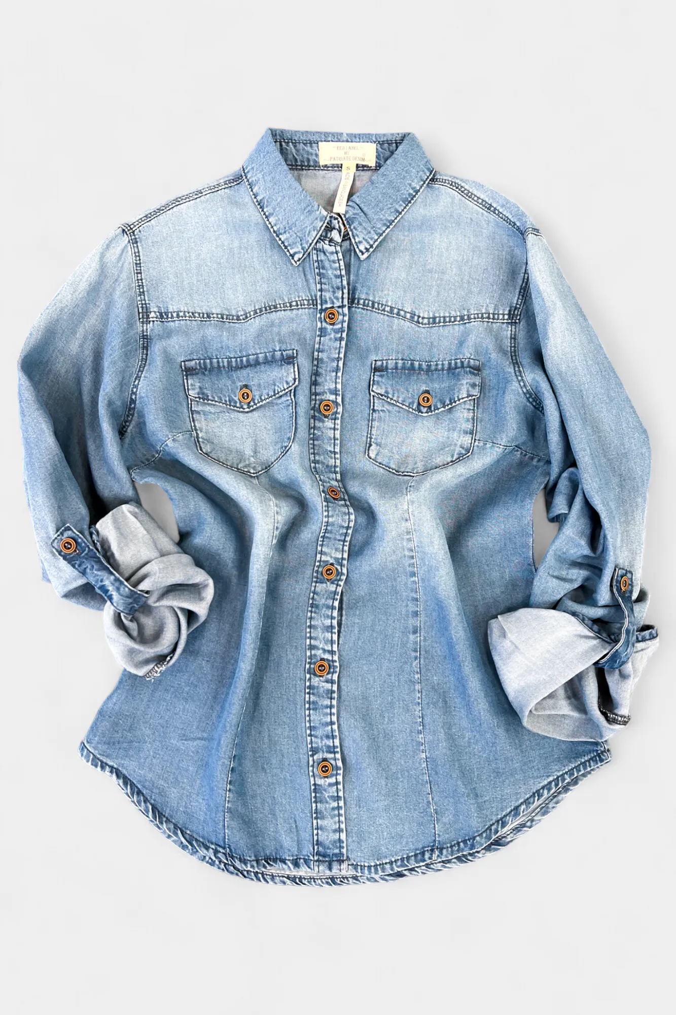 Chambray Button Down Top sold by ZZs product image thumbnail 2