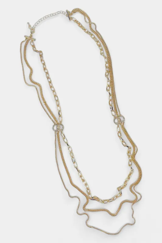 Gold Multi Chain Long Necklace sold by ZZs