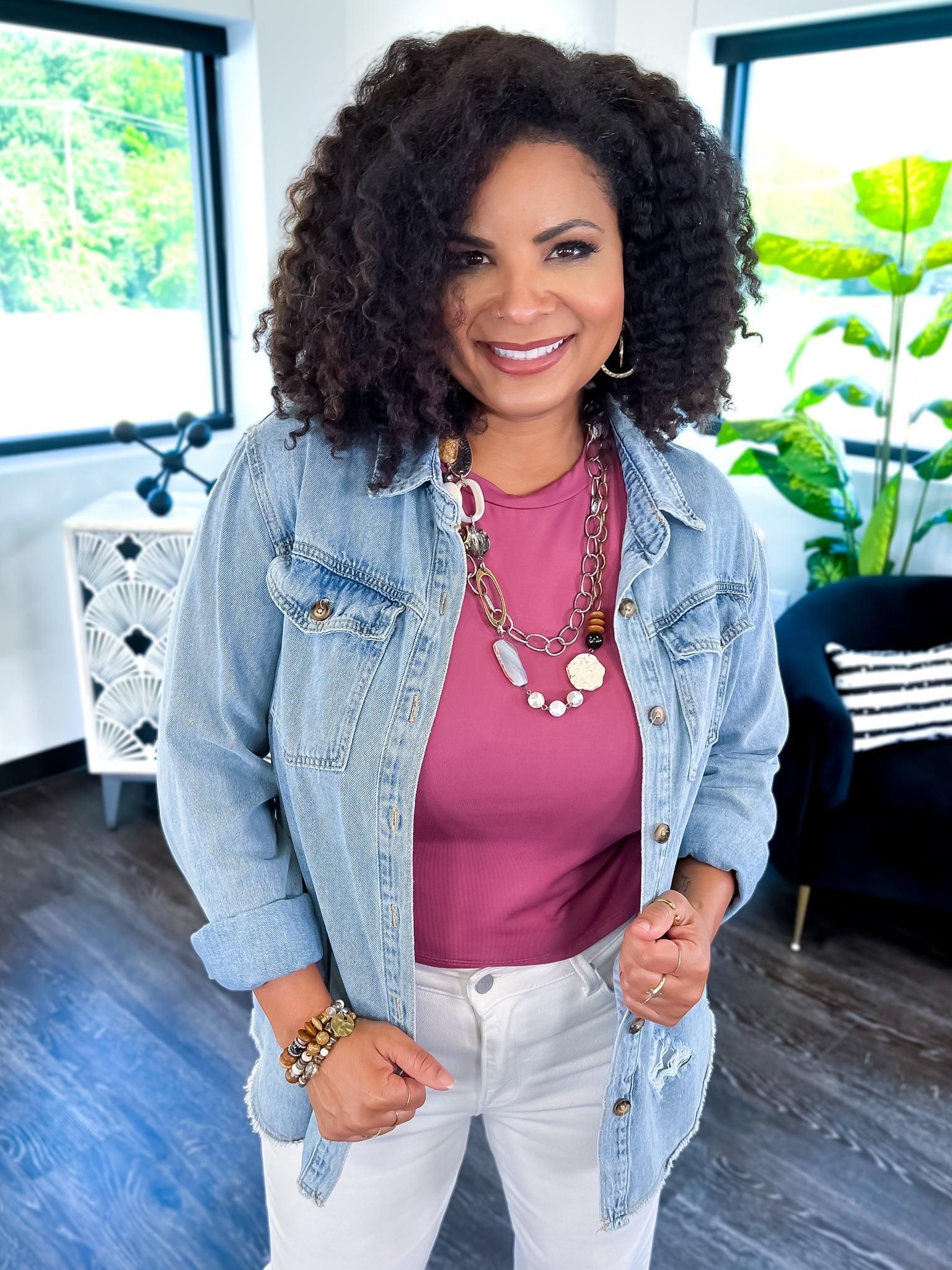 In My Favor Denim Top sold by ZZs product image thumbnail 8