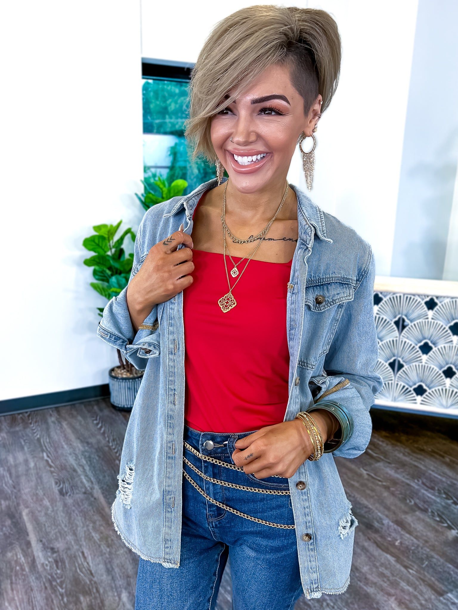 In My Favor Denim Top sold by ZZs product image thumbnail 2