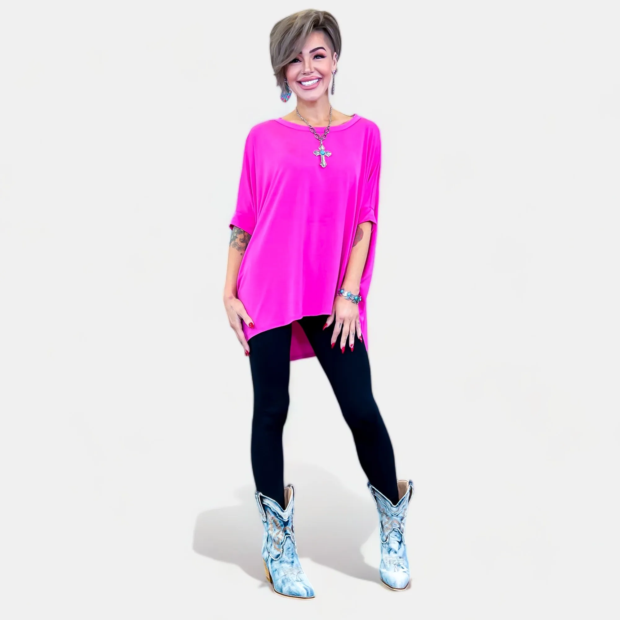 Magenta Essential Top sold by ZZs