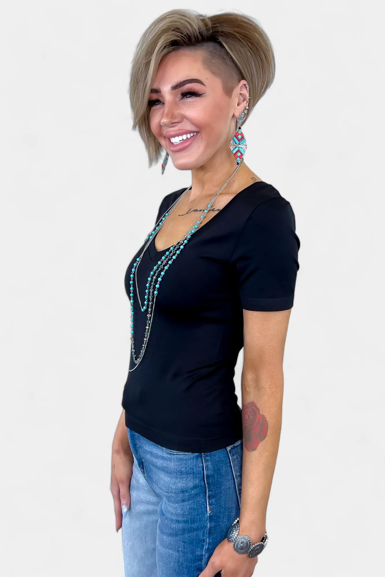 V Neck Smooth Top sold by ZZs product image thumbnail 3