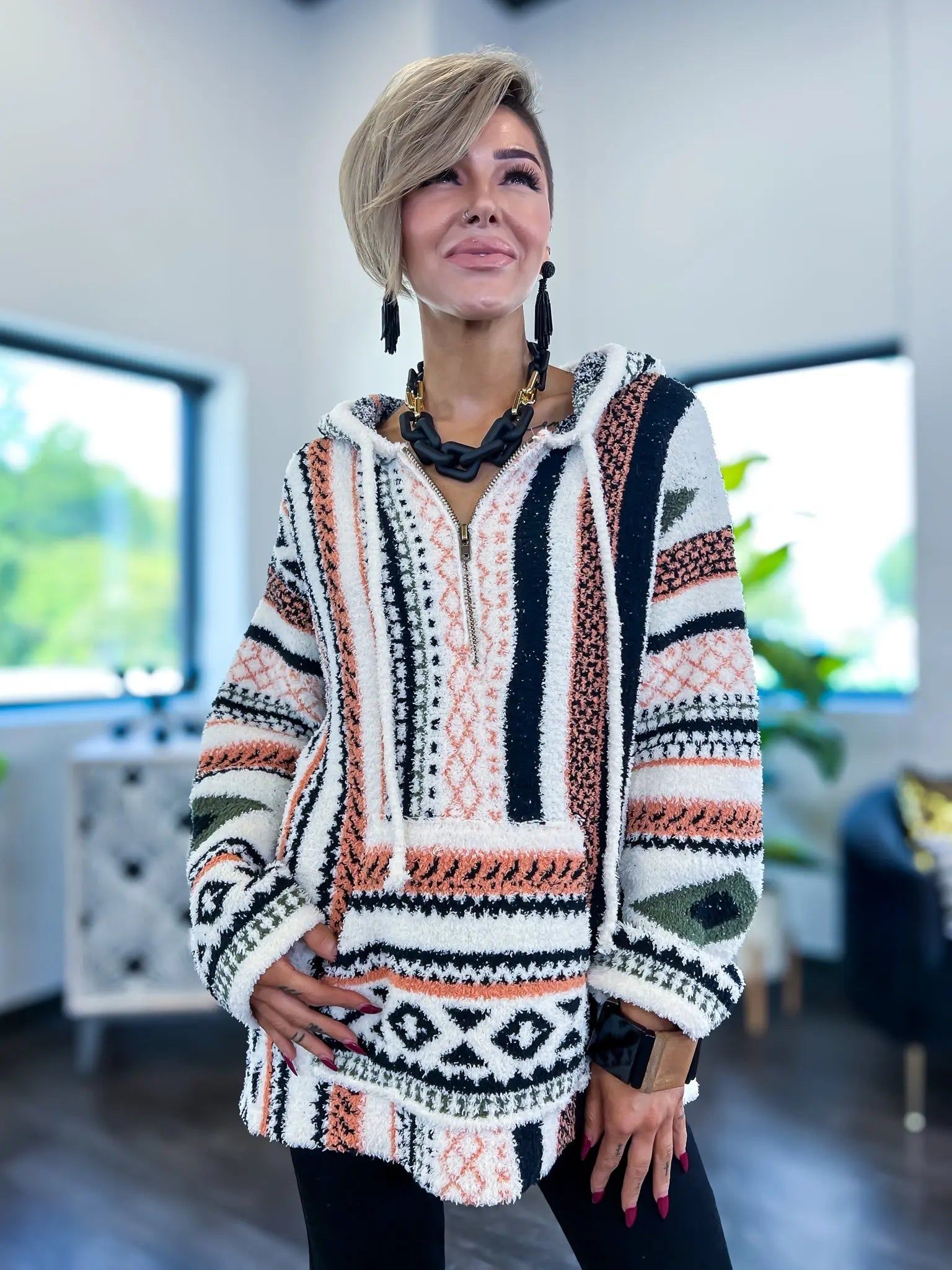 Aztec Hooded Pullover sold by ZZs product image thumbnail 2