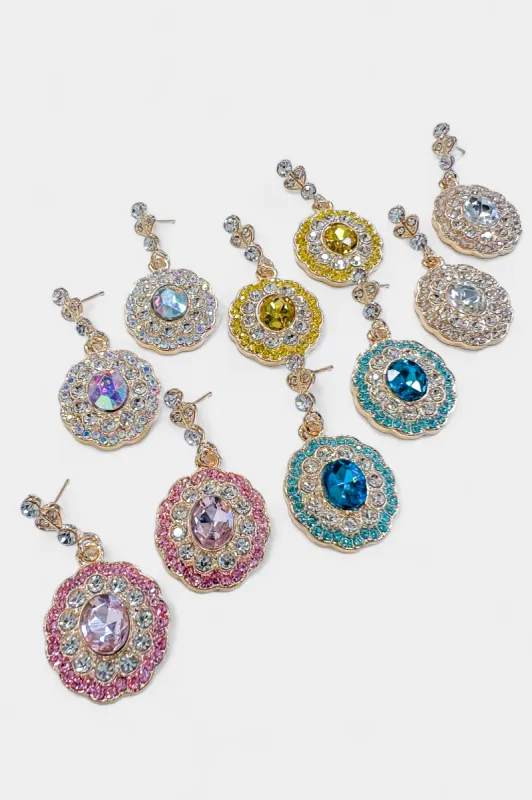 Bohemian Stone Disc Dangle Earrings sold by ZZs