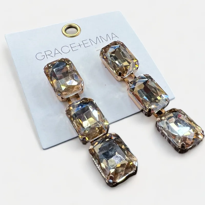 Topaz Triad Dangle Earrings sold by ZZs