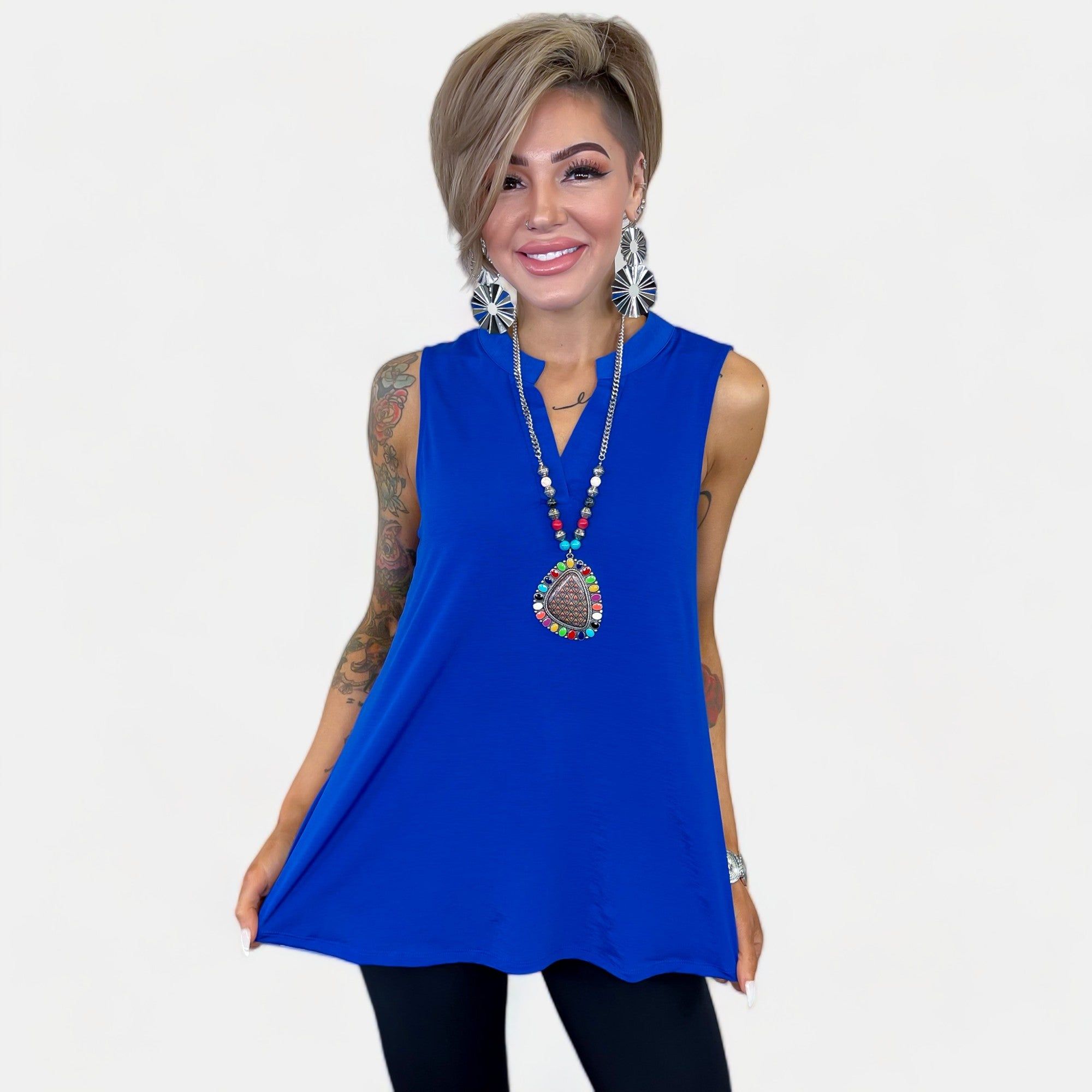Royal Blue Lizzy Tank Top sold by ZZs