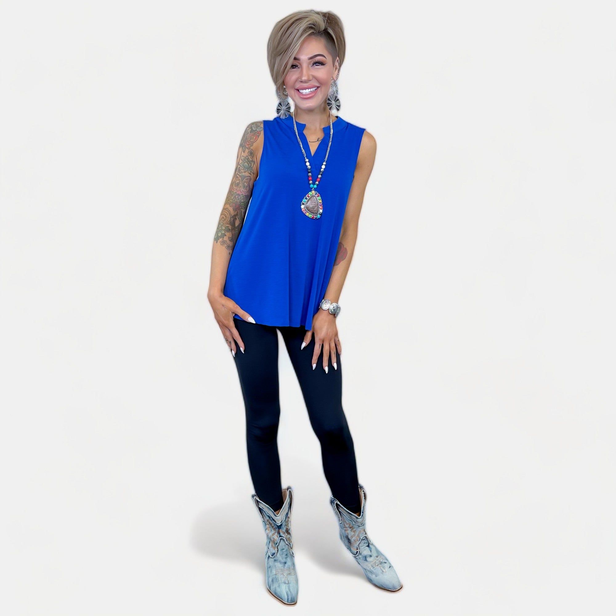 Royal Blue Lizzy Tank Top sold by ZZs product image thumbnail 2