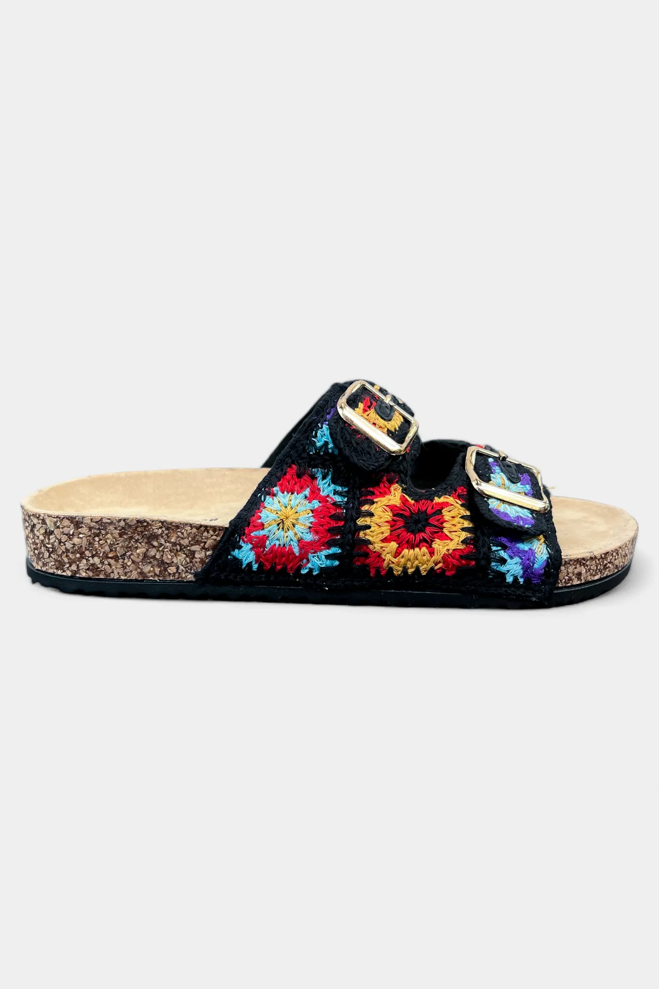 Black Knit Boho Slip On Sandals sold by ZZs product image thumbnail 2