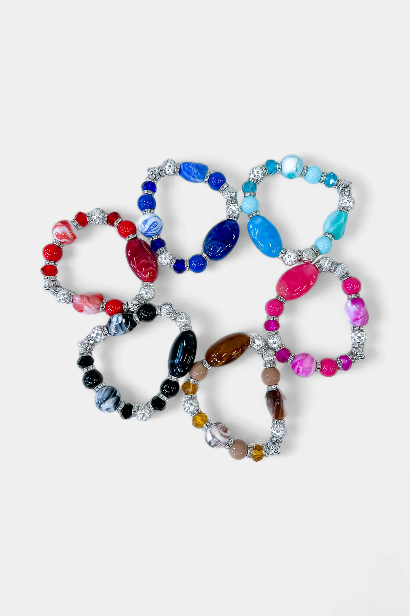 Red Beaded Stretch Bracelet sold by ZZs product image thumbnail 2