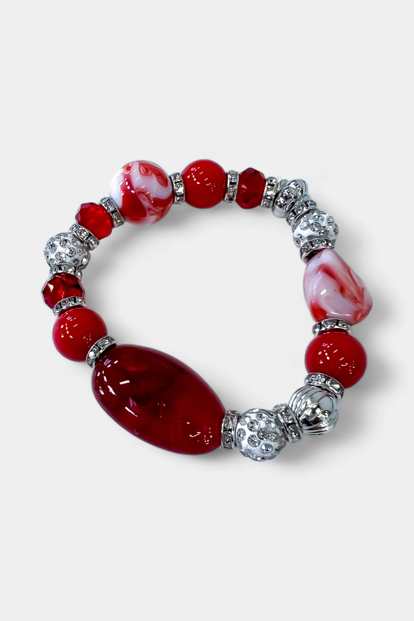 Red Beaded Stretch Bracelet sold by ZZs product image thumbnail 3