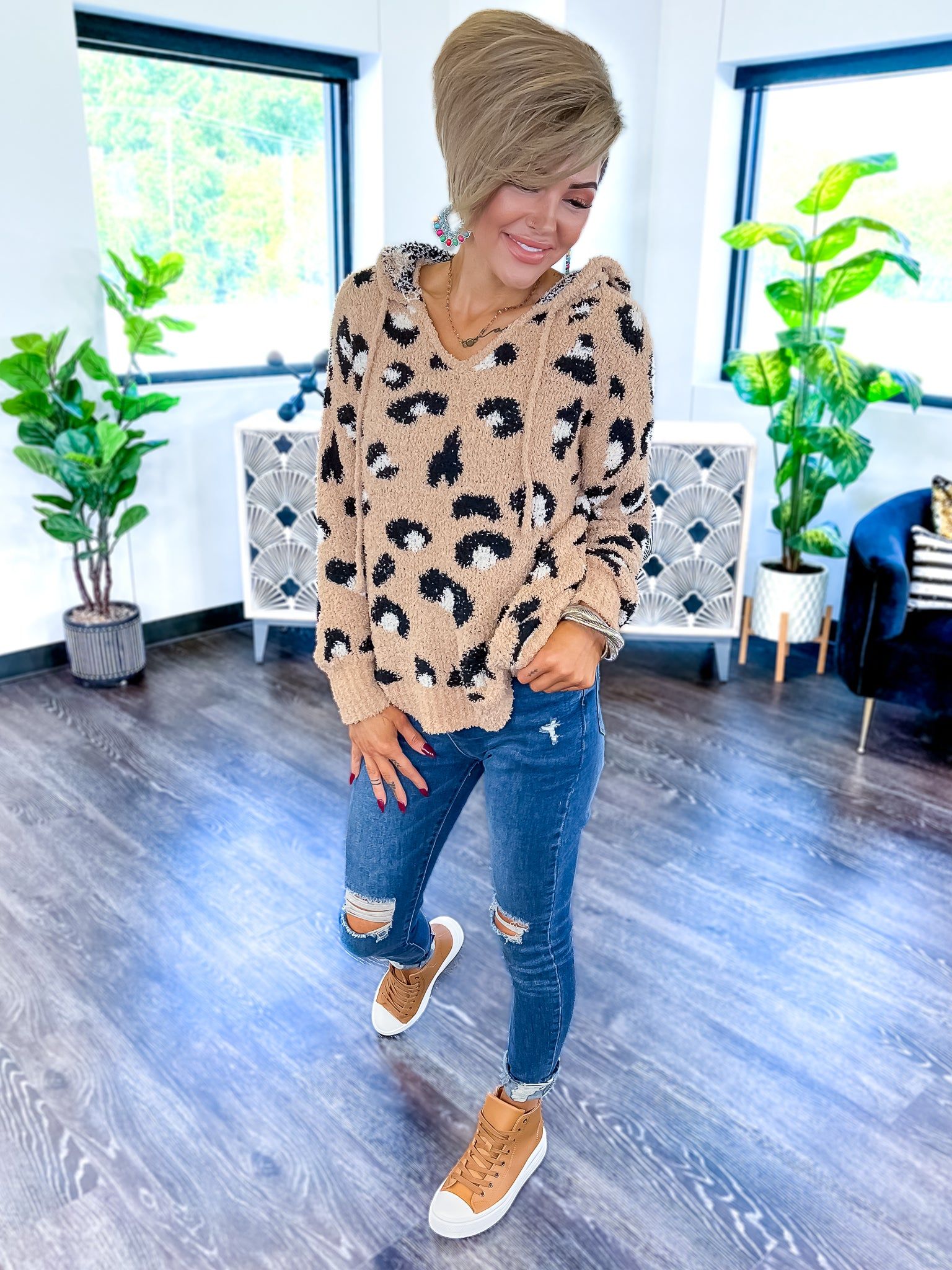 Leopard Hoodie | Taupe sold by ZZs product image thumbnail 9