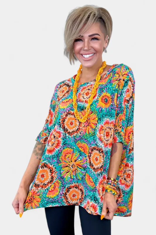 Emerald Tie Dye Essential Top sold by ZZs