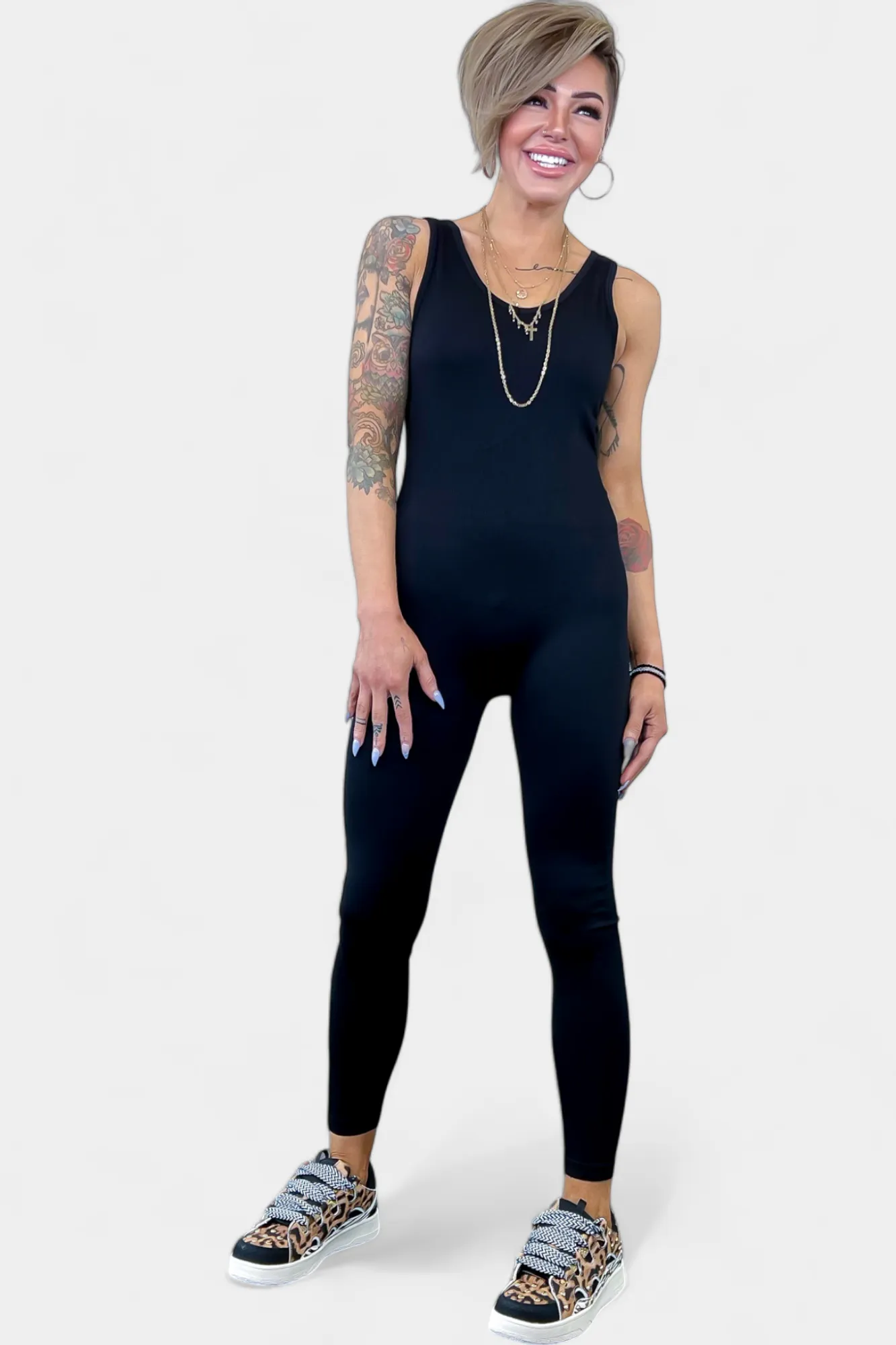 Black Seamless Sports Jumpsuit sold by ZZs