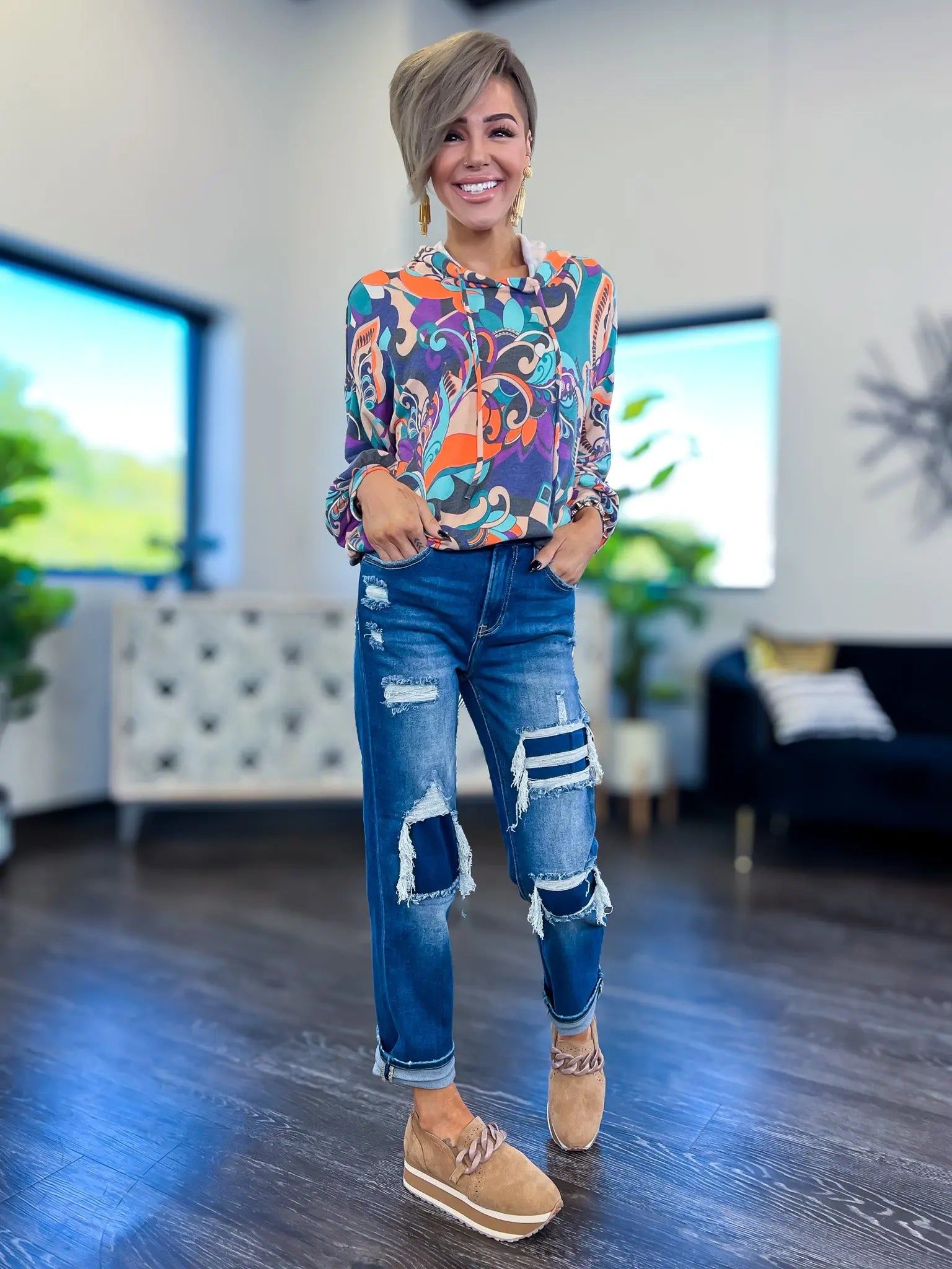 Holly Hoodie | Paisley sold by ZZs product image thumbnail 4