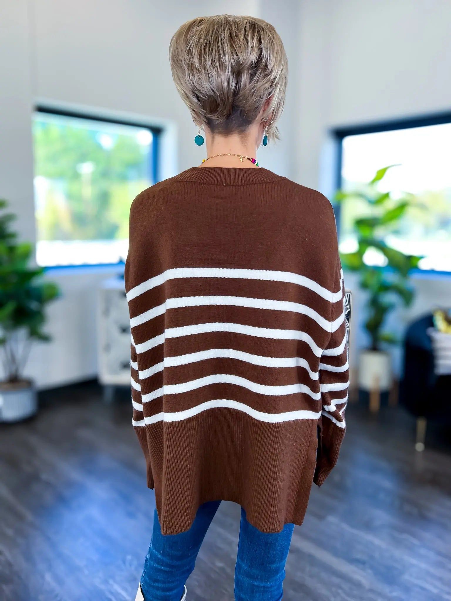 Mocha Ribbed Striped Sweater sold by ZZs product image thumbnail 5