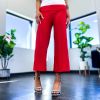 Red Cora Crop Pants sold by ZZs