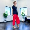 Red Cora Crop Pants sold by ZZs