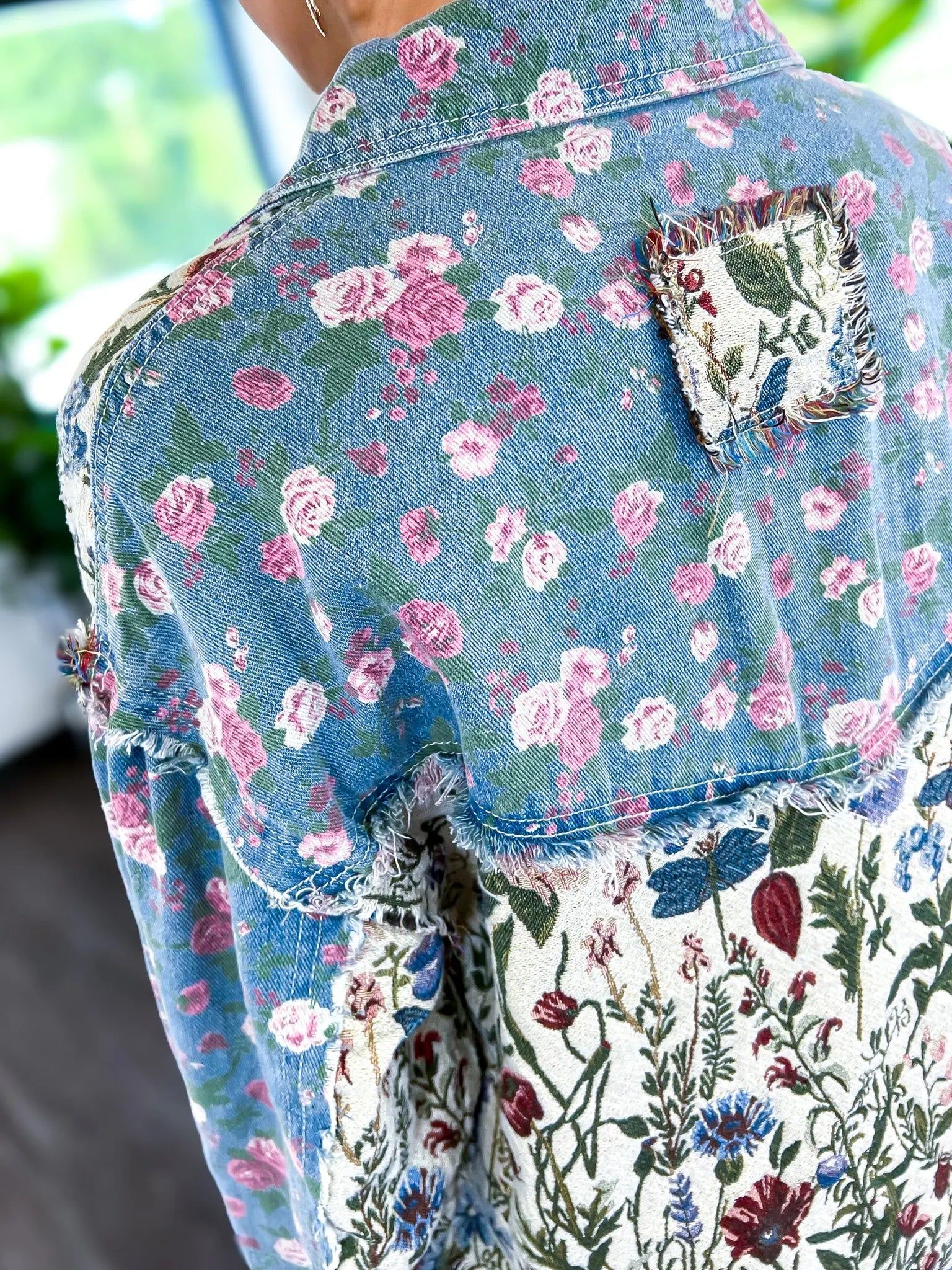 Floral Denim Jacket sold by ZZs product image thumbnail 5