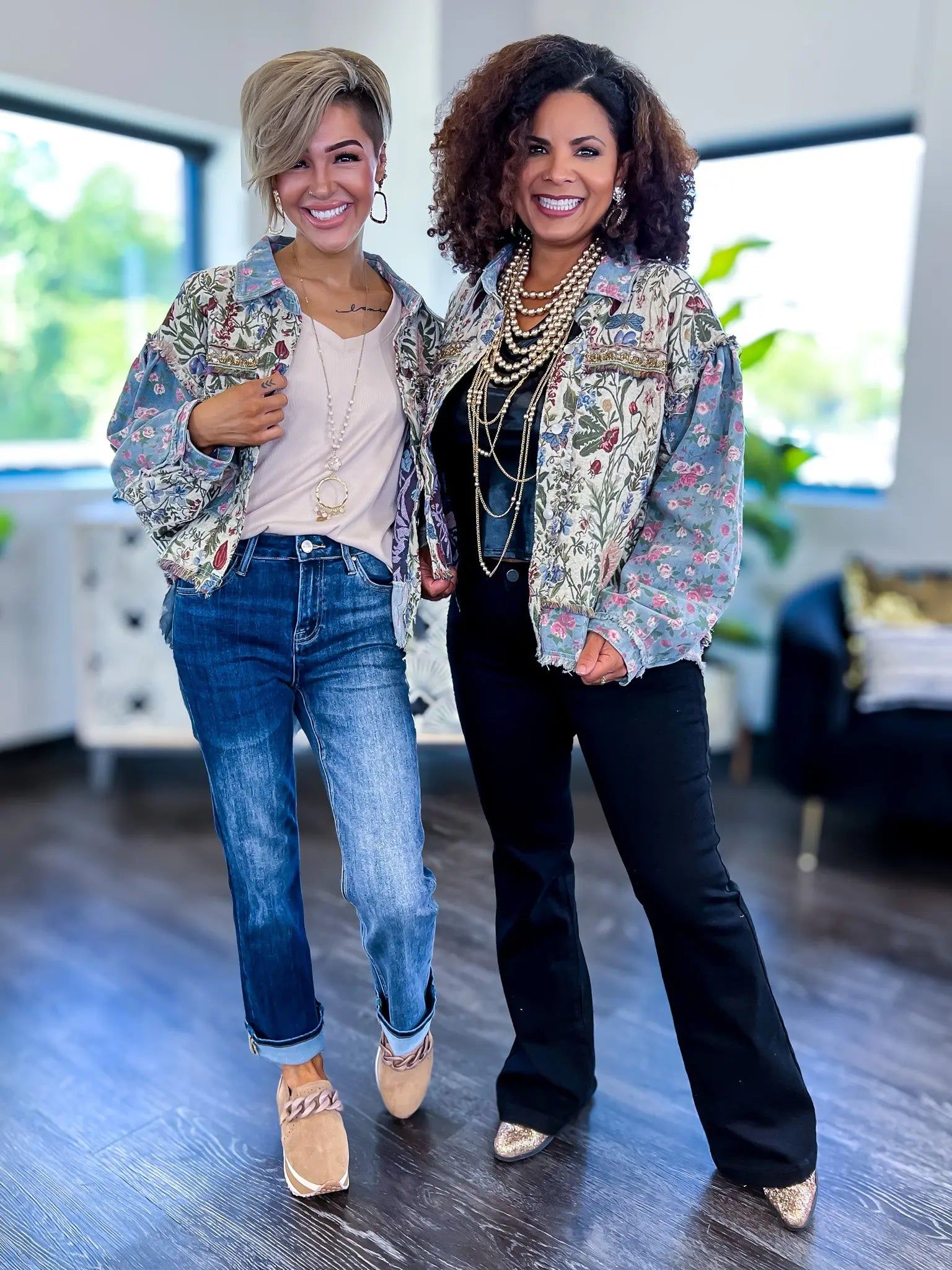 Floral Denim Jacket sold by ZZs