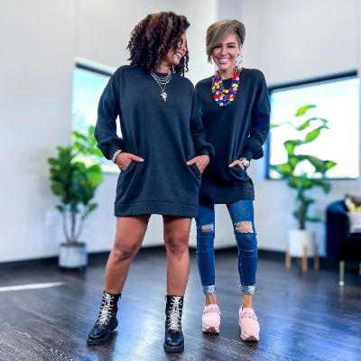 Charcoal Oversized Long Sweatshirt sold by ZZs