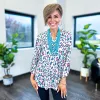 Grey Multi Animal Lizzy Top sold by ZZs