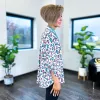 Grey Multi Animal Lizzy Top sold by ZZs