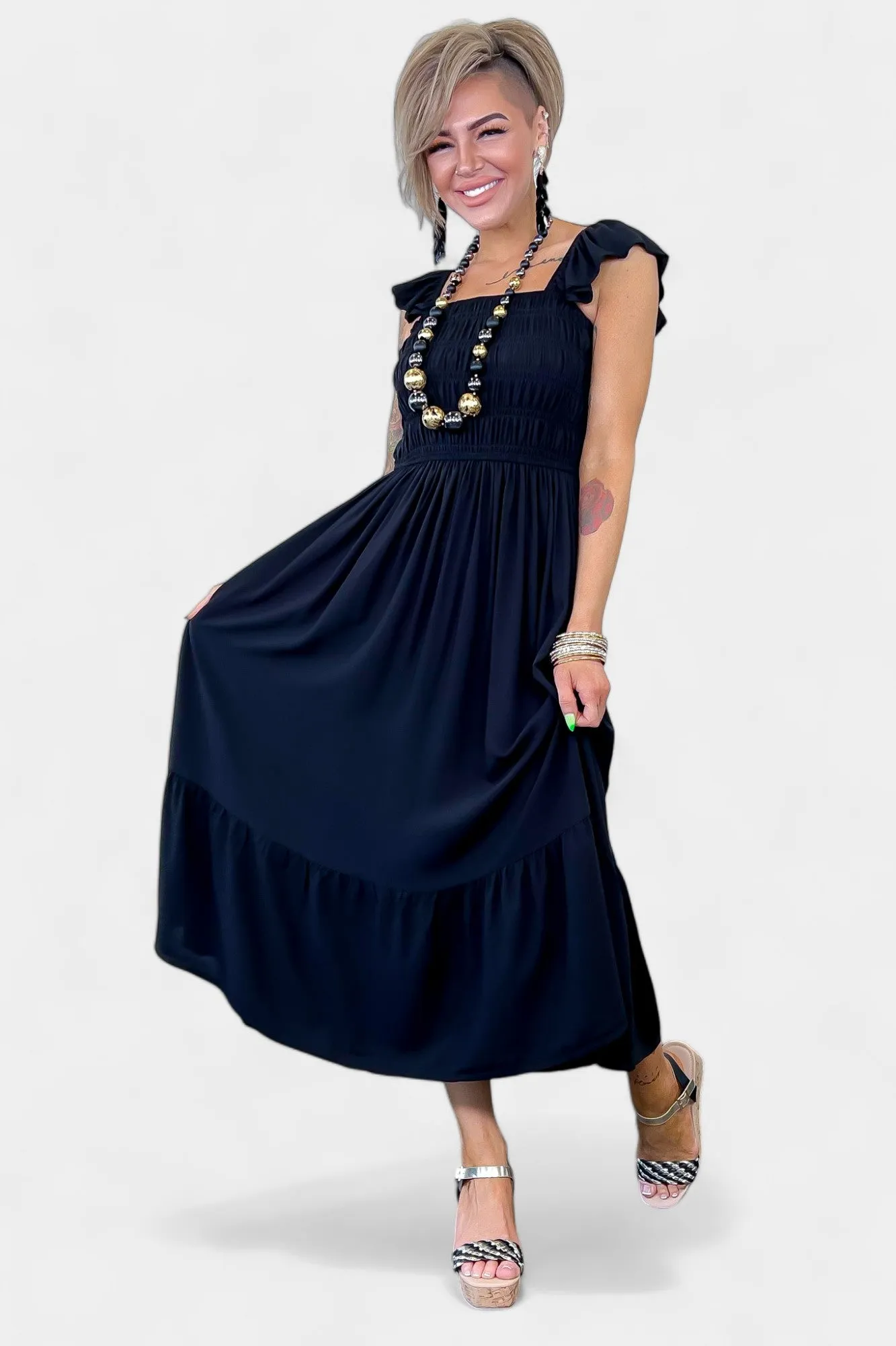 Ruffle Tank Midi Dress sold by ZZs