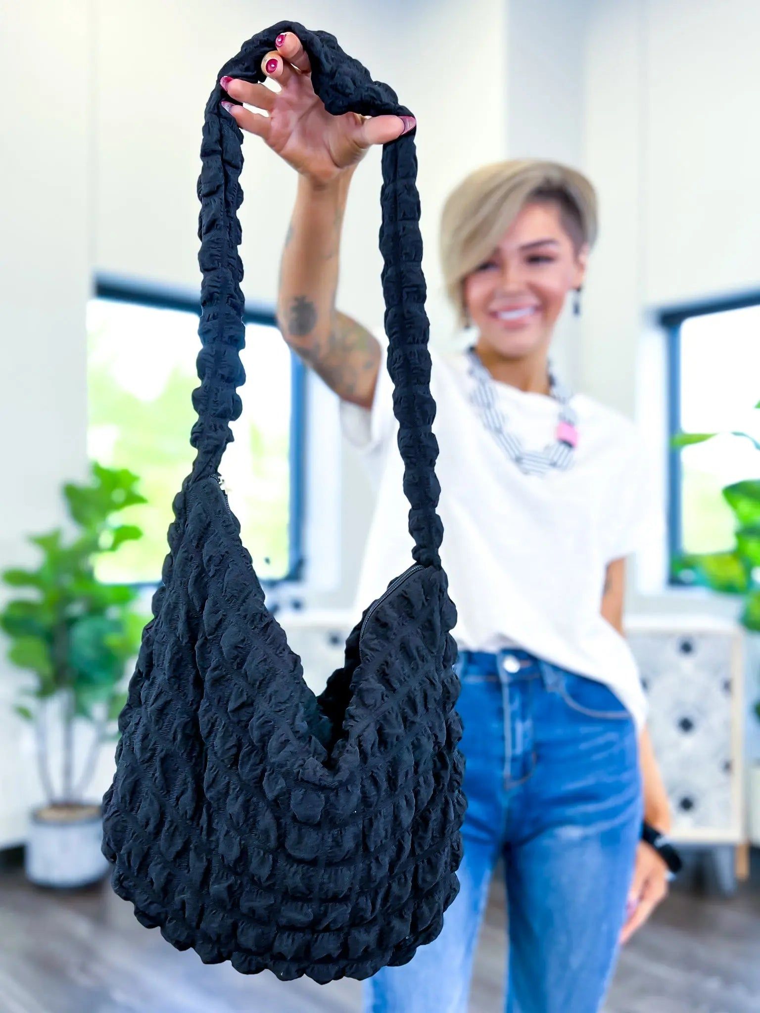 Black Fuzzy Shoulder Bag sold by ZZs product image thumbnail 2