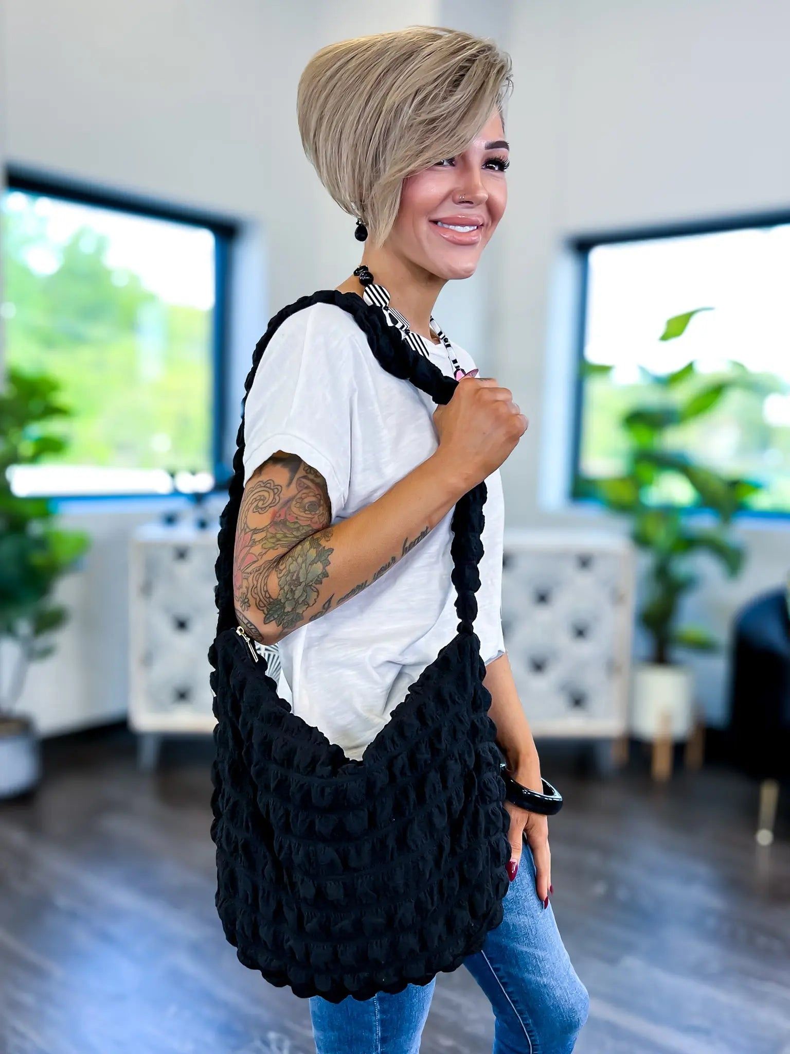 Black Fuzzy Shoulder Bag sold by ZZs product image thumbnail 6