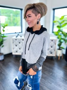 Colorblock Hoodie | Grey sold by ZZs