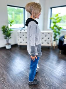 Colorblock Hoodie | Grey sold by ZZs