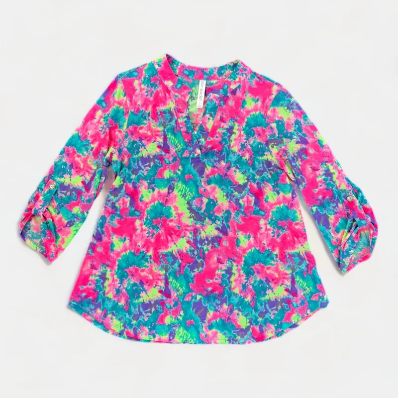 Multi Watercolor Lizzy Top sold by ZZs