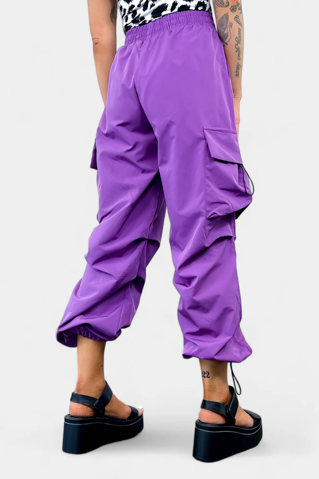 Purple Parachute Cargo Jogger Pants sold by ZZs product image thumbnail 5